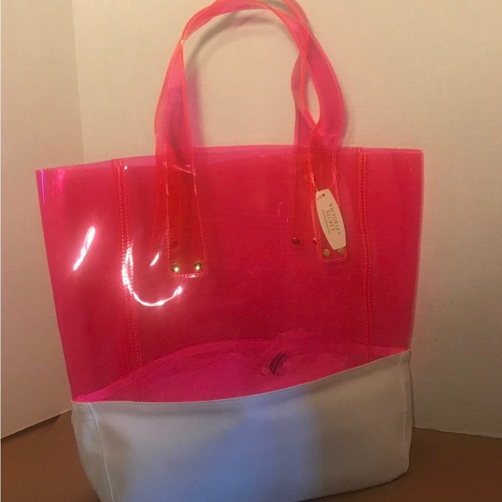 Victoria Secret Pink Neón Clear Handbag